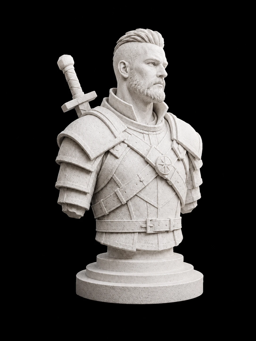 Example of a photograph being transformed into a custom 3D statue